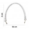 ANSE DE SAC CUIR VERITABLE MOUSQUETON ARGENT